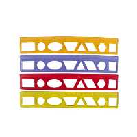 خط کش ژله ای شابلون دار 20 سانتی متری