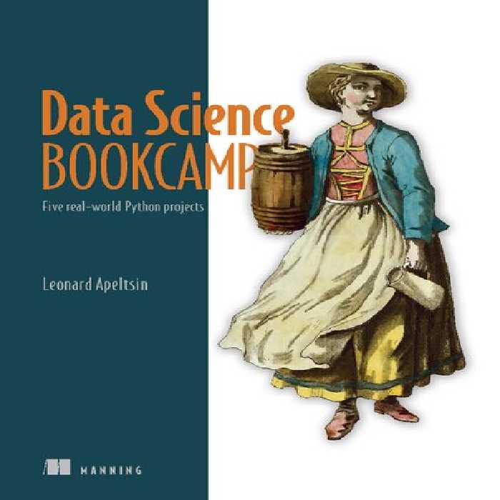 خرید و دانلود نسخه کامل کتاب Data Science Bookcamp: Five real-world Python projects