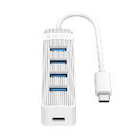 خرید هاب Type-C با پورت برق ORICO TWC3-4A White با بهترین قیمت