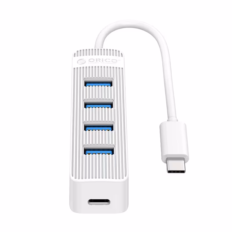 خرید هاب Type-C با پورت برق ORICO TWC3-4A White با بهترین قیمت