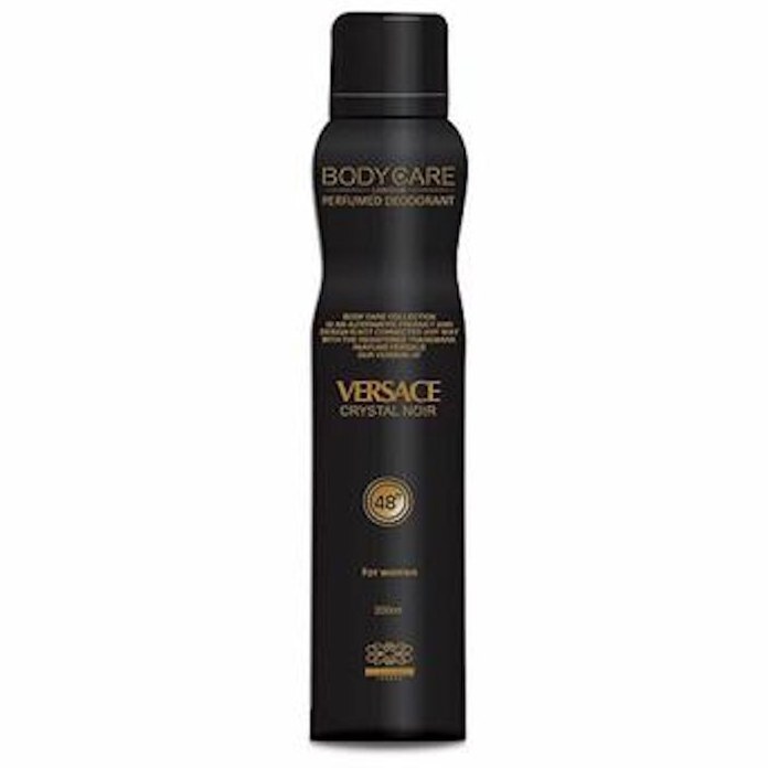 بادی کر اسپری بدن زنانه 200 میل رایحه Versace Cristal noir مشکی