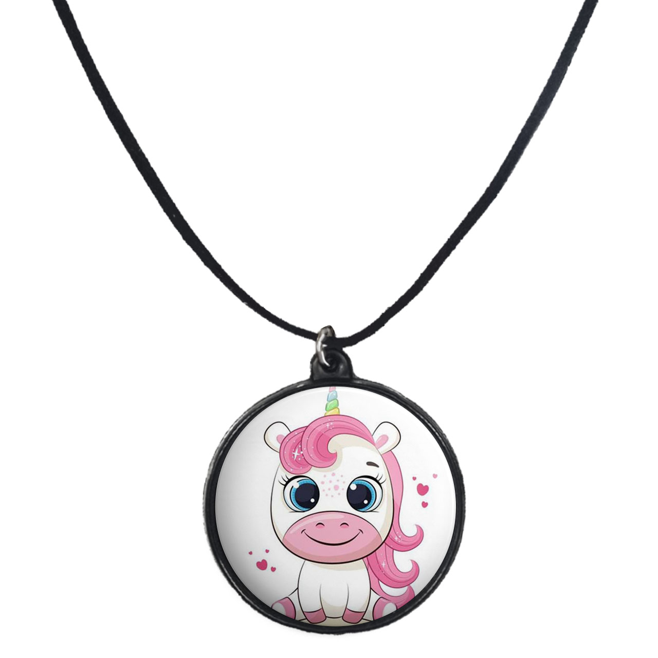 گردنبند پرمانه طرح یونیکورن کد pmb.2253مدل دو طرفه