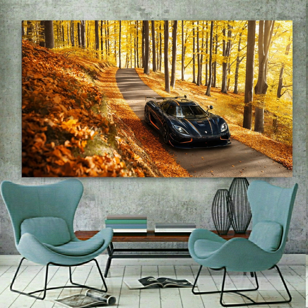 تابلو بوم طرح پاییز مدلSDB1667