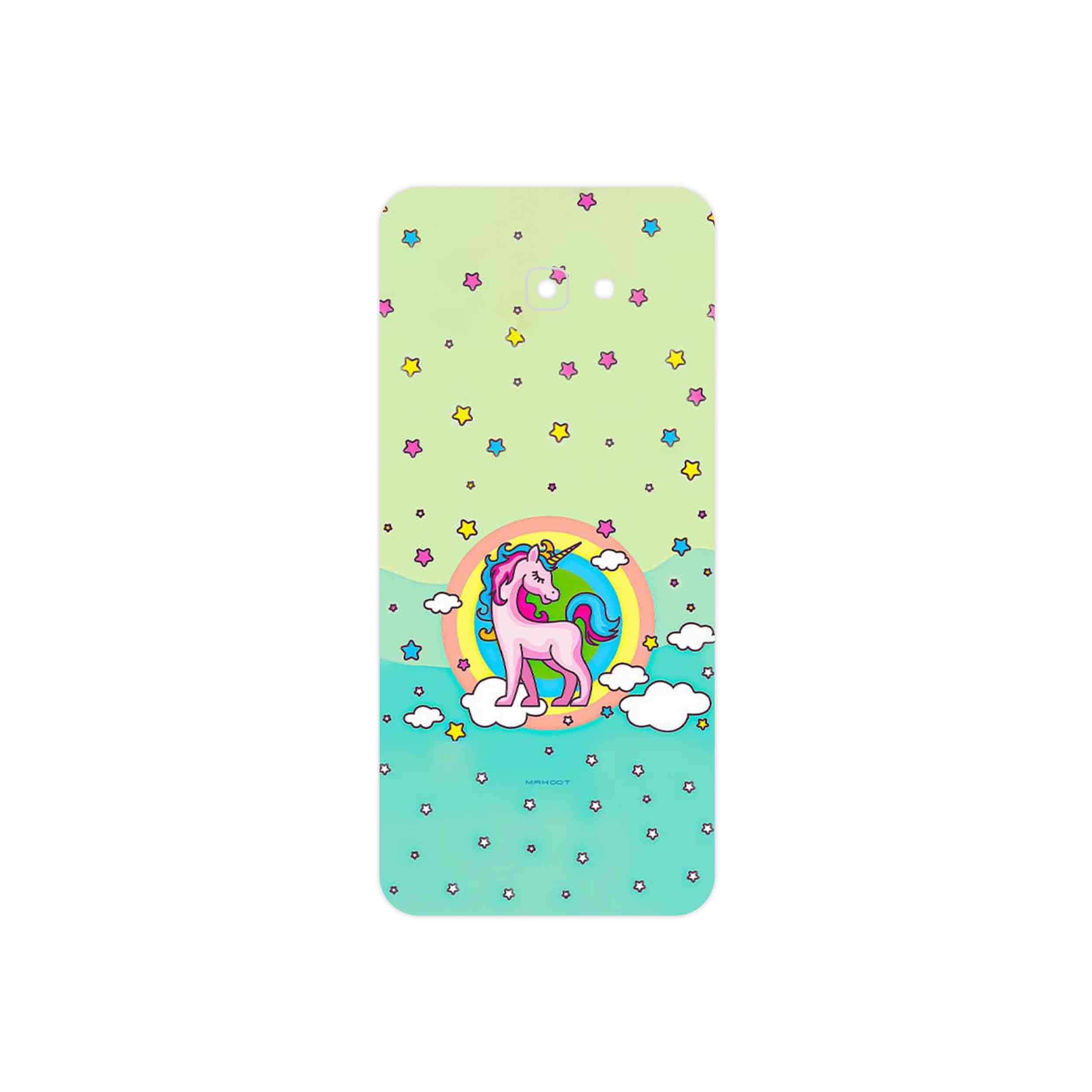 برچسب پوششی ماهوت مدل Rainbow unicorn adventure مناسب برای گوشی موبایل سامسونگ Galaxy J4 Plus