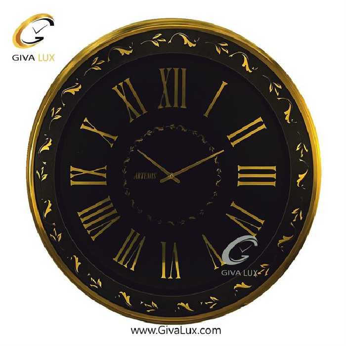 ساعت دیواری اورجینال آرتمیس آلیاژ فلزی طلایی| کد رفرنس 90008، مدل: 2034Gold