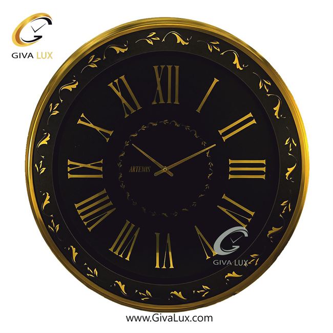 ساعت دیواری اورجینال آرتمیس آلیاژ فلزی طلایی| کد رفرنس 90008، مدل: 2034Gold
