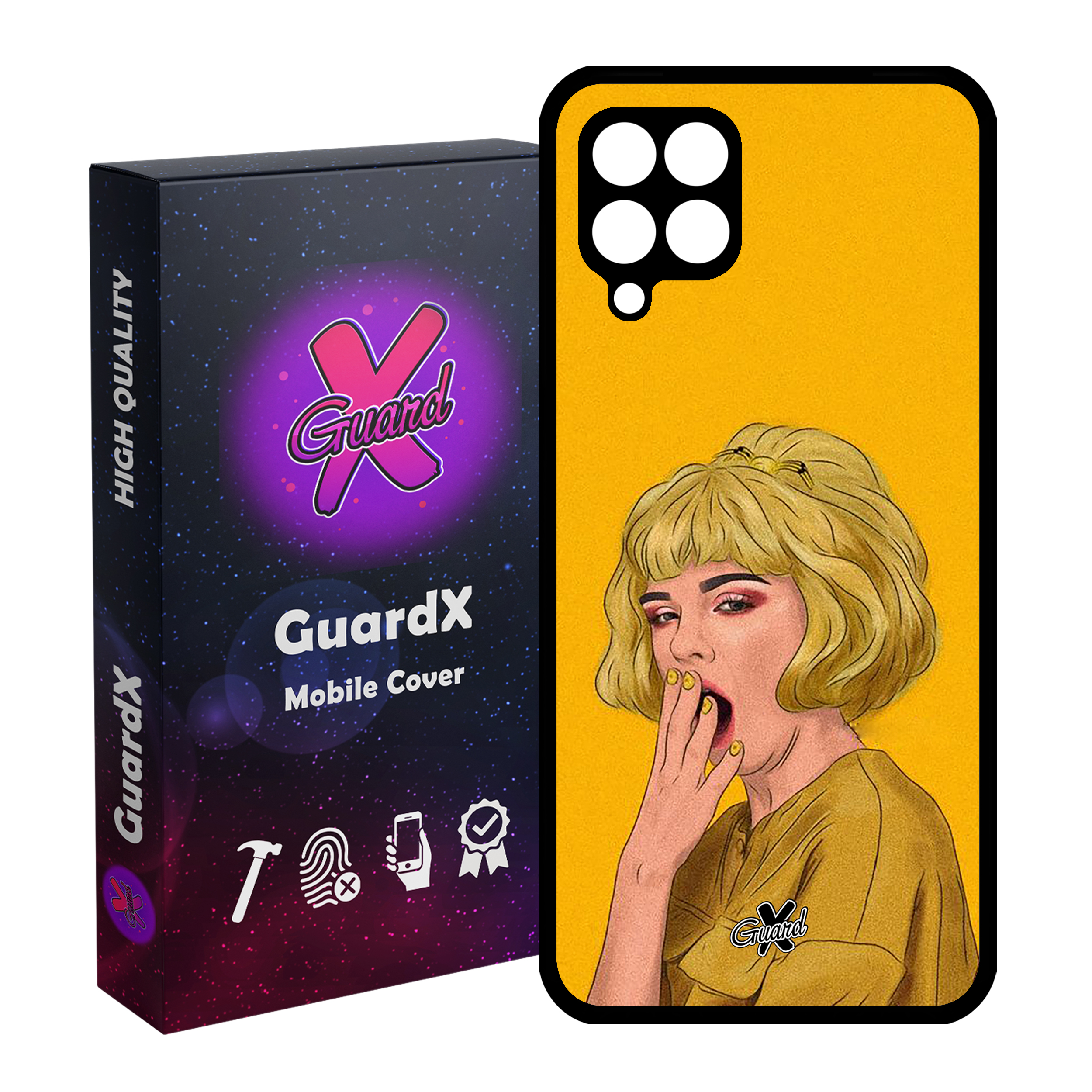 کاور گارد ایکس طرح Girl مدل Glass10311 مناسب برای گوشی موبایل سامسونگ Galaxy A12