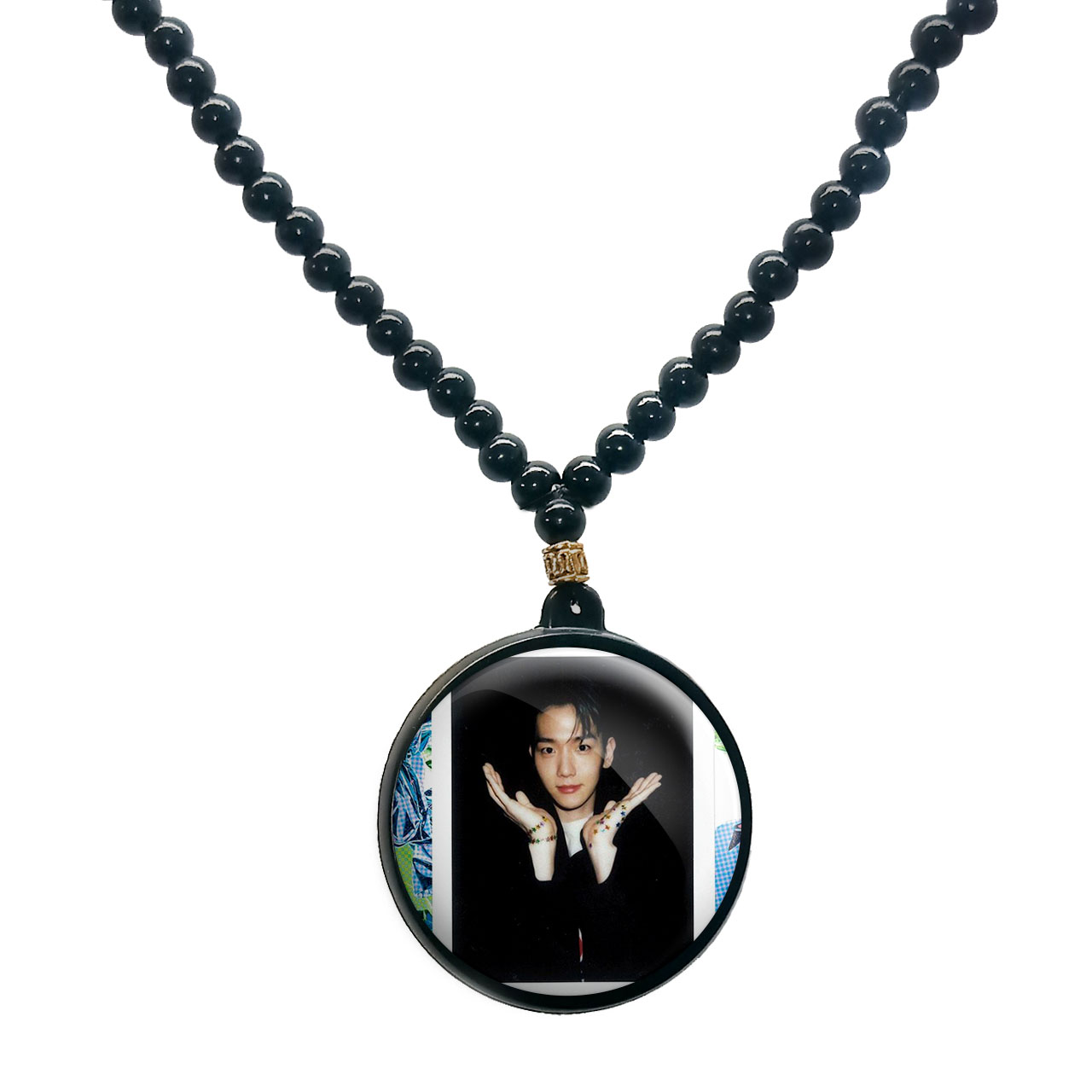 گردنبند پرمانه طرح exo کد pmd.13742 مدل دو طرفه