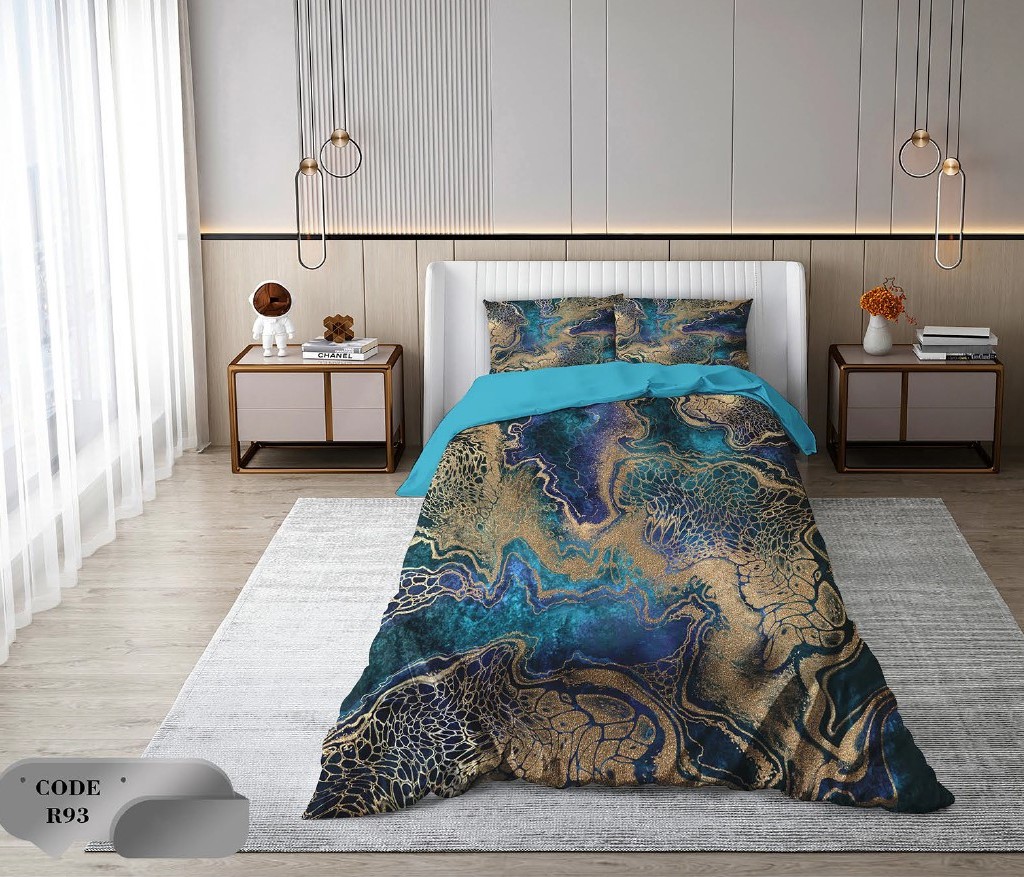 سرویس روتختی 2 نفره 6 تکه ابعاد 225 ×235 کشدار ضد حساسیت و عرق کد R93 | ست خواب و ست روتختی