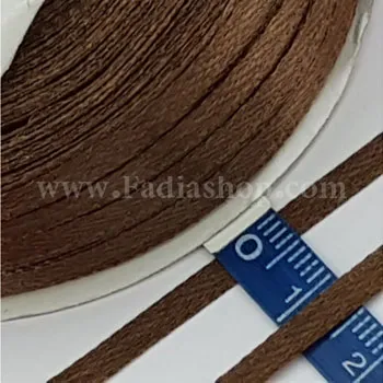 روبان 2 میل ساتن قهوه ای