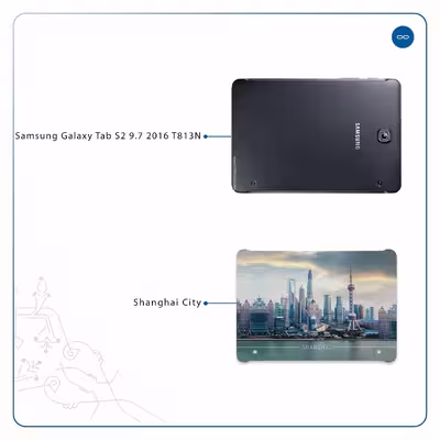 برچسب پوششی ماهوت مدل Shanghai City مناسب برای تبلت سامسونگ Galaxy Tab S2 9.7 2016 T813N