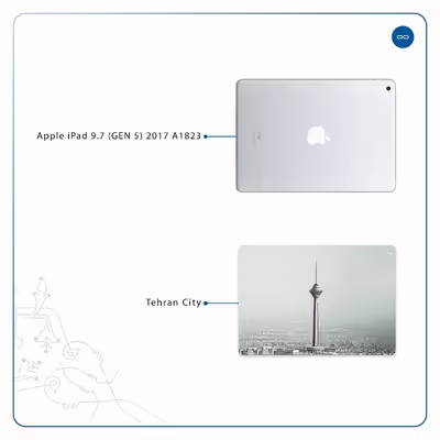 برچسب پوششی ماهوت مدل Tehran City مناسب برای تبلت اپل iPad 9.7 (GEN 5) 2017 A1823