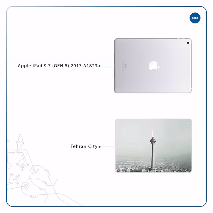 برچسب پوششی ماهوت مدل Tehran City مناسب برای تبلت اپل iPad 9.7 (GEN 5) 2017 A1823
