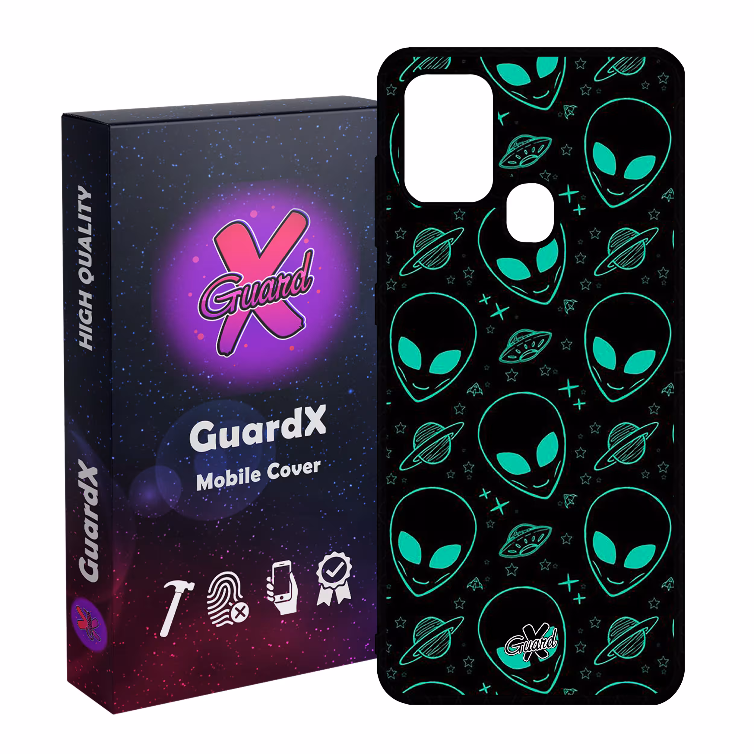 کاور گارد ایکس طرح Alien مدل Glass10200 مناسب برای گوشی موبایل سامسونگ Galaxy A21s