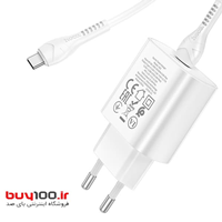 شارژر دیواری هوکو مدل N22 PD 25W به همراه کابل تبدیلUSB-C با گارانتی اصلی