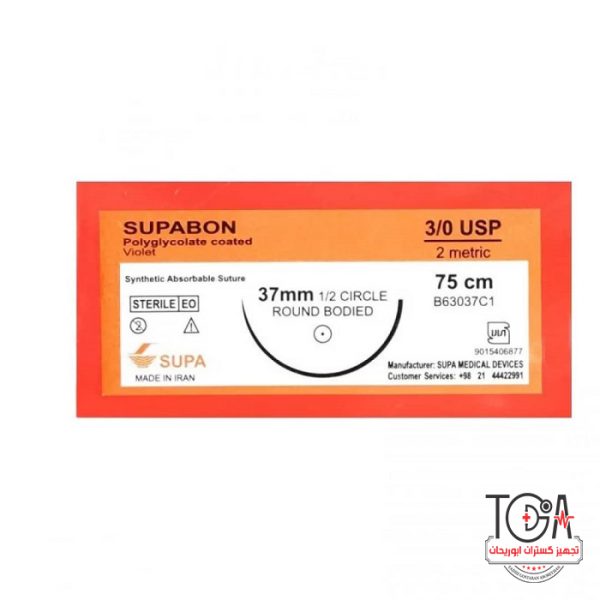 نخ بخیه ویکریل 3/0 راند سوزن 37