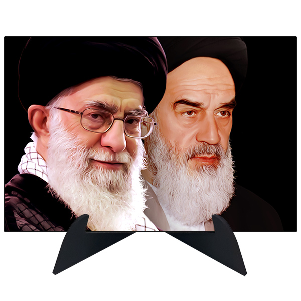 تابلو شاسی رومیزی طرح رهبر سید علی خامنه ای و امام خمینی مدل AG-266