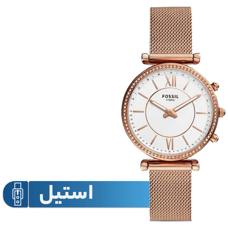 ساعت هوشمند فسیل مدل FTW5060 دارای قابلیت های صفحه نمایش رنگی بند استیل ضدزنگ | کالا مکس