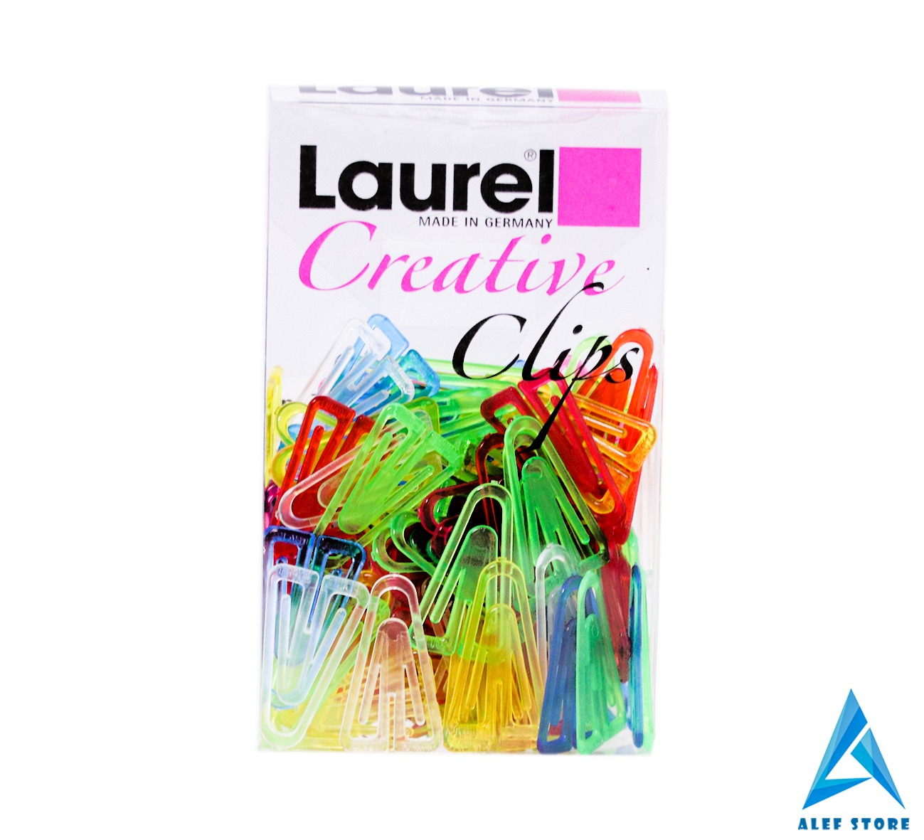 گیره کاغذ مثلثی رنگی شفاف 25 میلیمتری