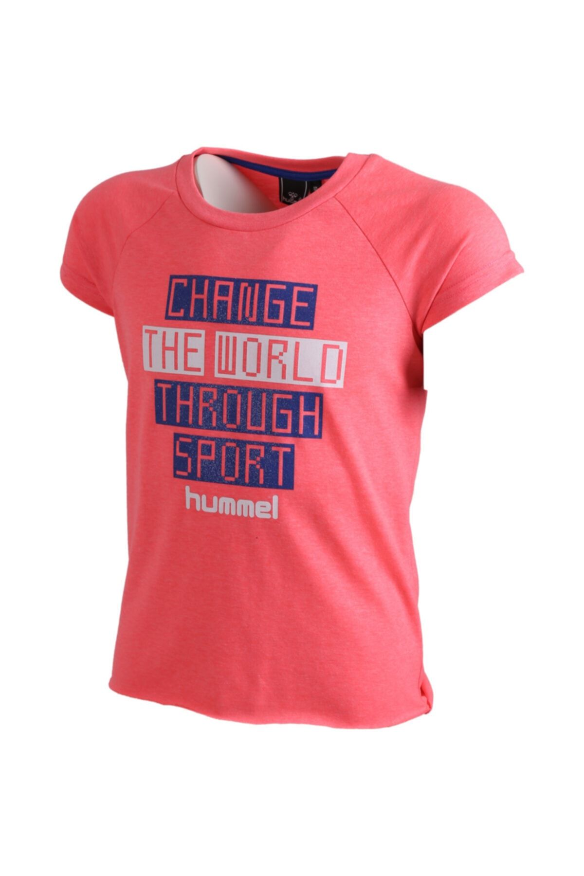 تی شرت ورزشی صورتی زنانه آستین کوتاه الکسا t shirt hummel