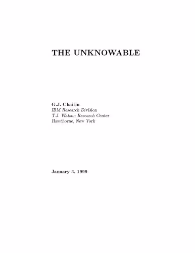 خرید و دانلود نسخه کامل کتاب Unknowable