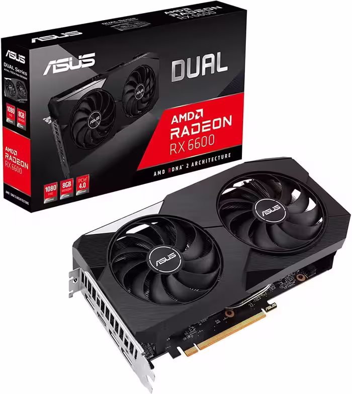 کارت گرافیک  ایسوس مدل DUAL-RX6600-8G GDDR6 حافظه 8 گیگابایت