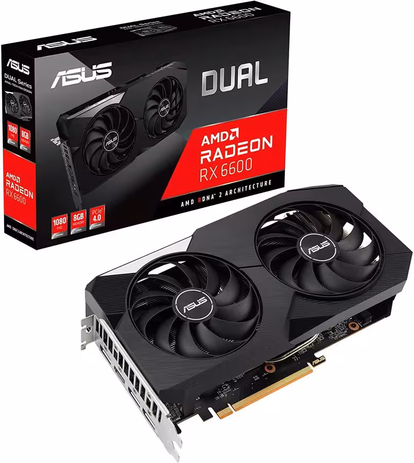 کارت گرافیک  ایسوس مدل DUAL-RX6600-8G GDDR6 حافظه 8 گیگابایت
