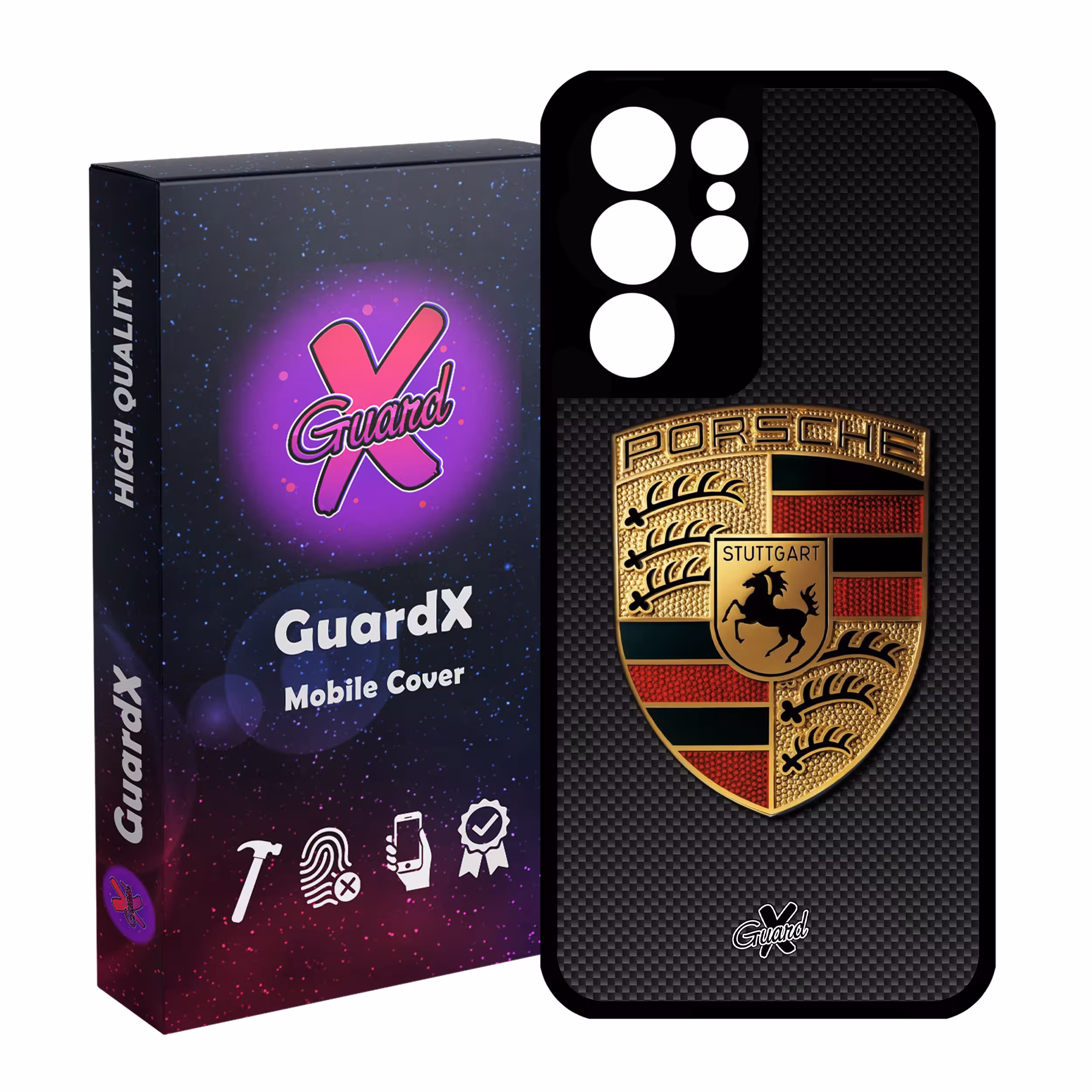 کاور گارد ایکس طرح Porsche مدل Glass10064 مناسب برای گوشی موبایل سامسونگ Galaxy S21 Ultra