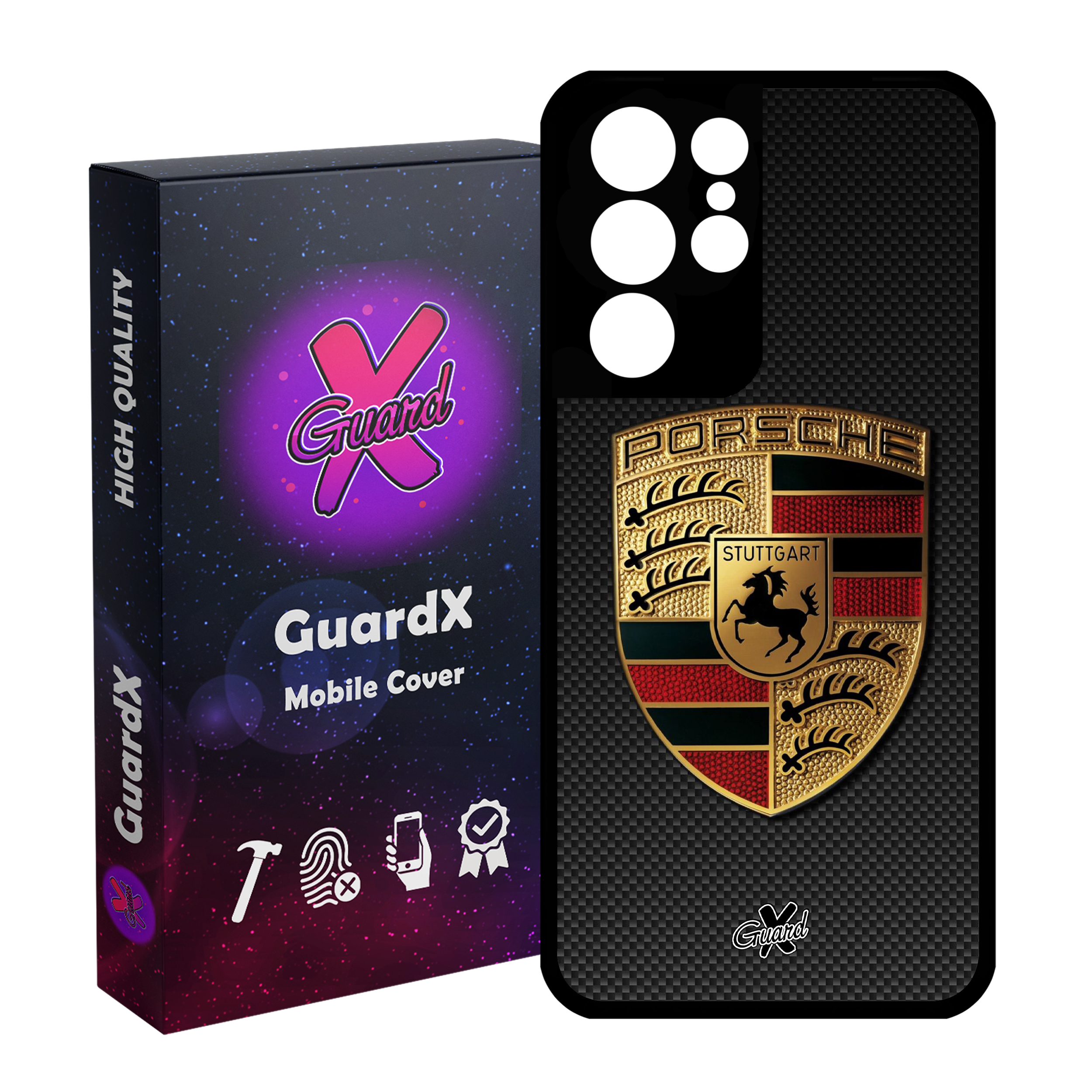 کاور گارد ایکس طرح Porsche مدل Glass10064 مناسب برای گوشی موبایل سامسونگ Galaxy S21 Ultra