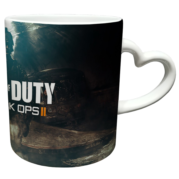 ماگ مدل دسته قلبی طرح بازی کال آف دیوتی call of duty کد 78