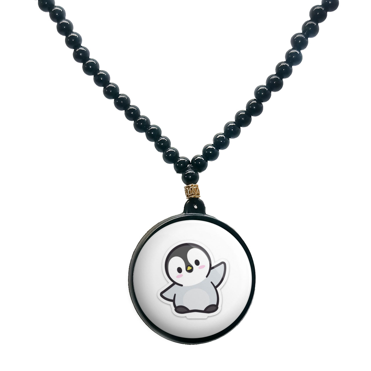 گردنبند پرمانه طرح حیوانات کیوت کد pmd.21435 مدل دو طرفه