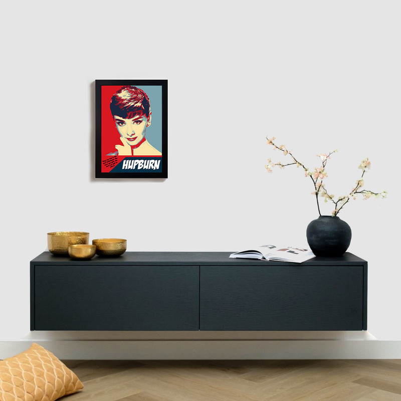 تابلو مدل آدری هپبورن audrey hepburn BL06 | دنیای قاب