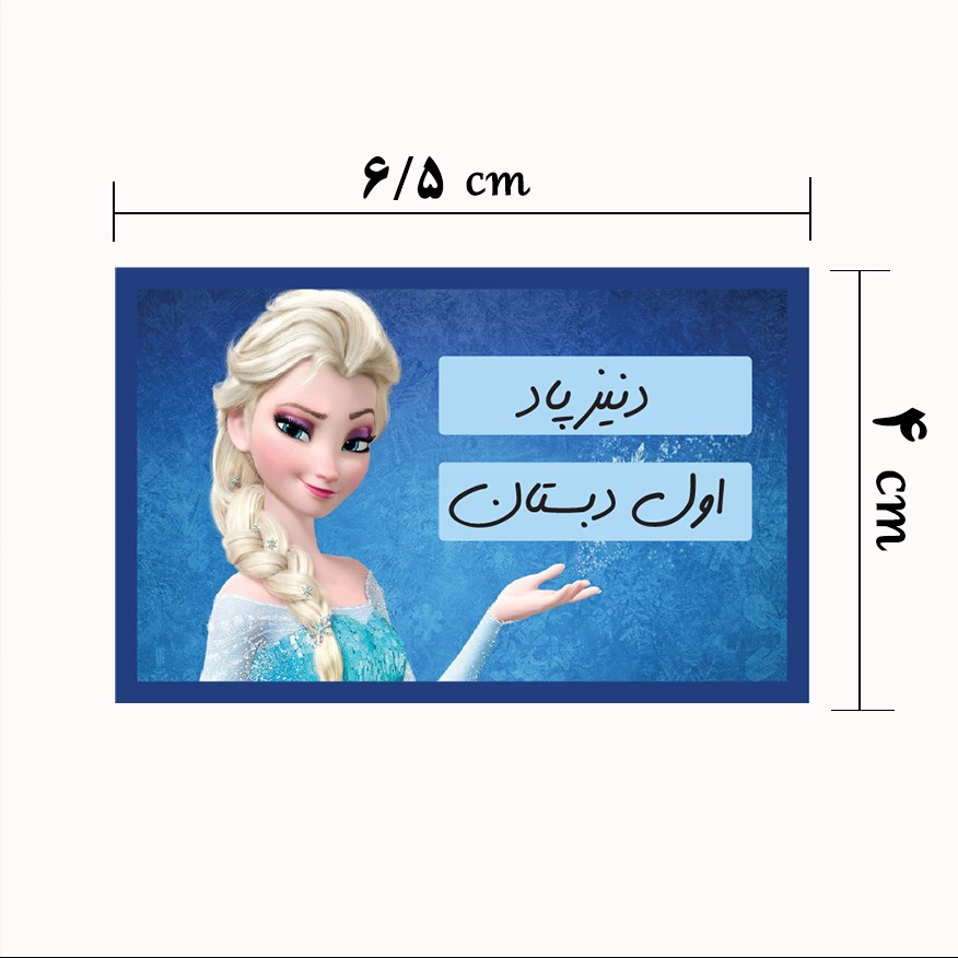 برچسب دفتر و کتاب با درج تصویر و نام دانش آموز 21 عدد در یک برگ با طرح السا 2