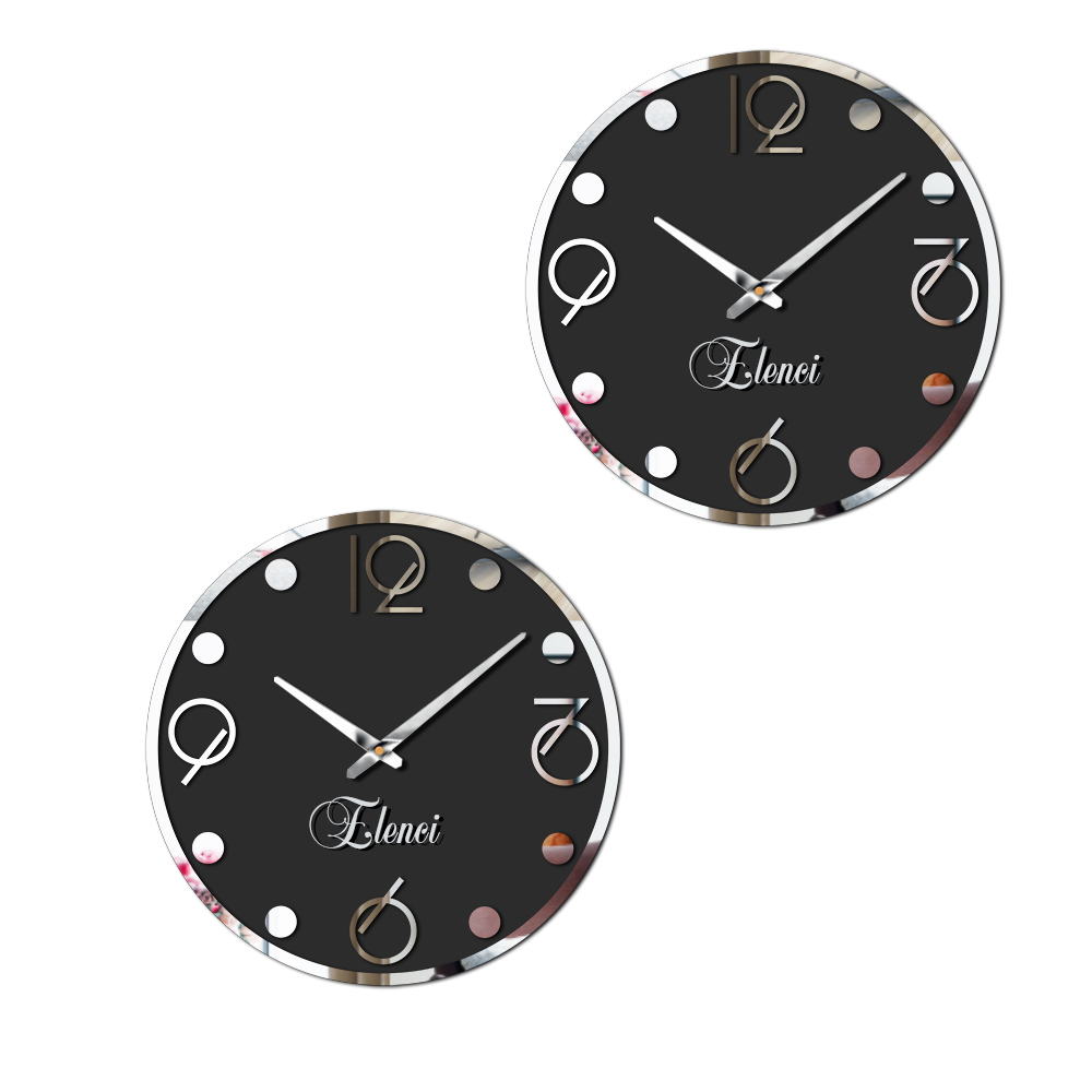 ساعت دیواری اِلِنسی مدل SD-025 بسته 2 عددی