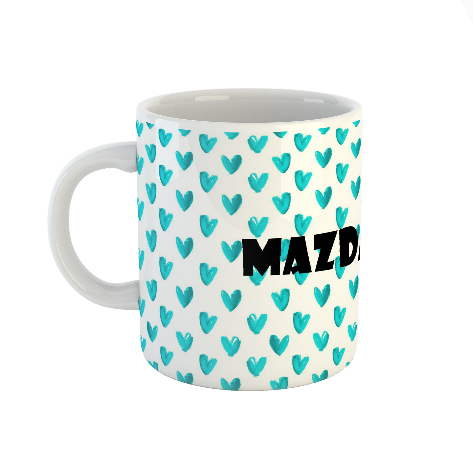 ماگ طرح اسم مزدک مدل قلب کد 1312