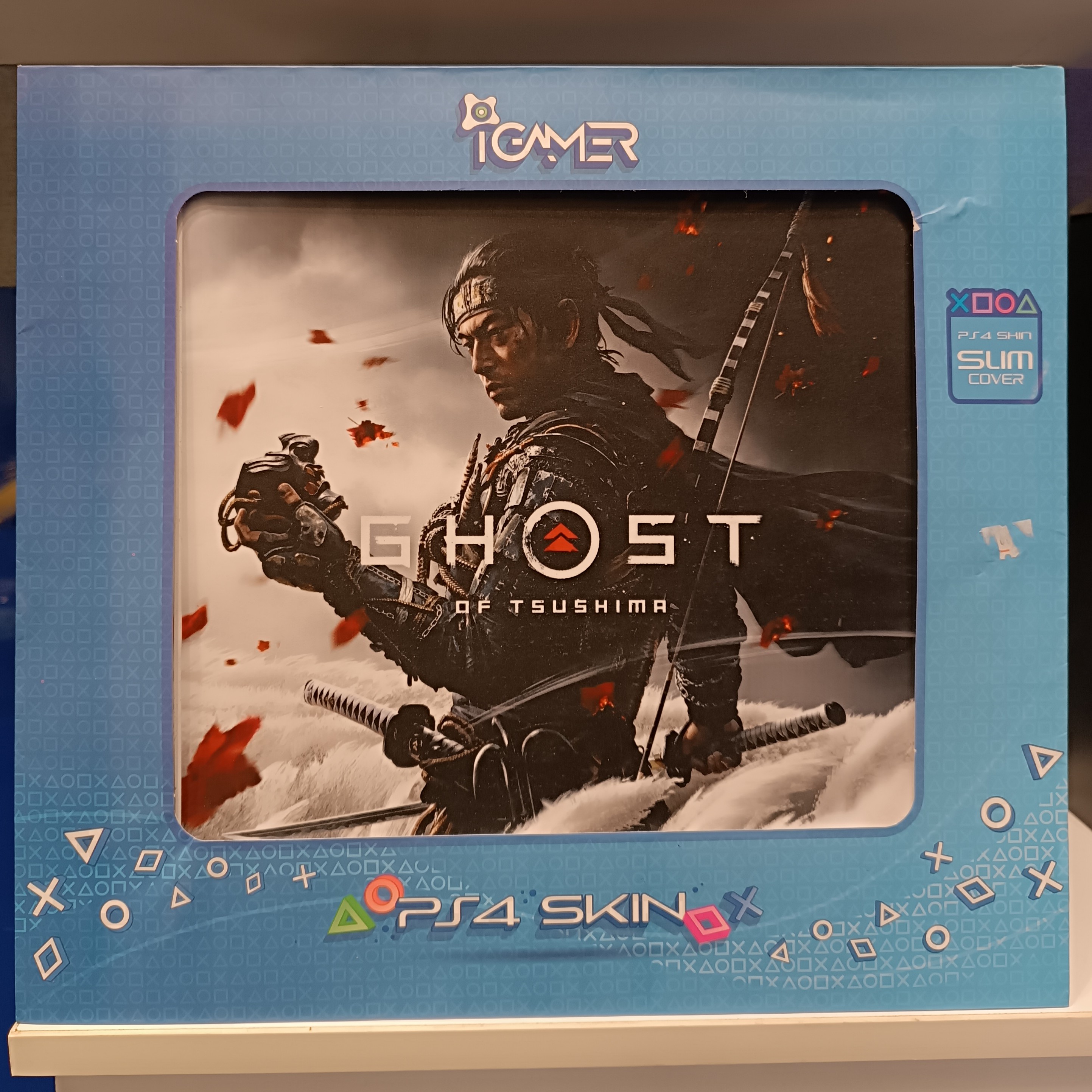 برچسب محافظ ps4 طرح ghost of Tsushima