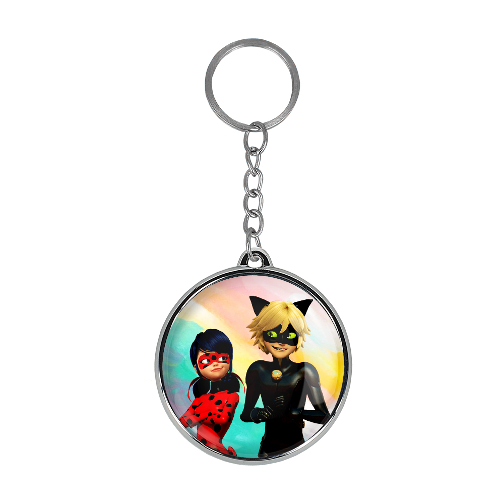 جاکلیدی خندالو طرح دختر کفشدوزکی و پسر گربه ای مدل دوطرفه کد 28752874