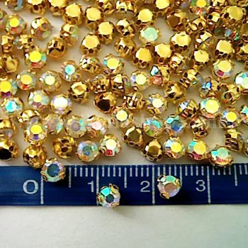 نگین 16 پایه دار طلایی 7 رنگ