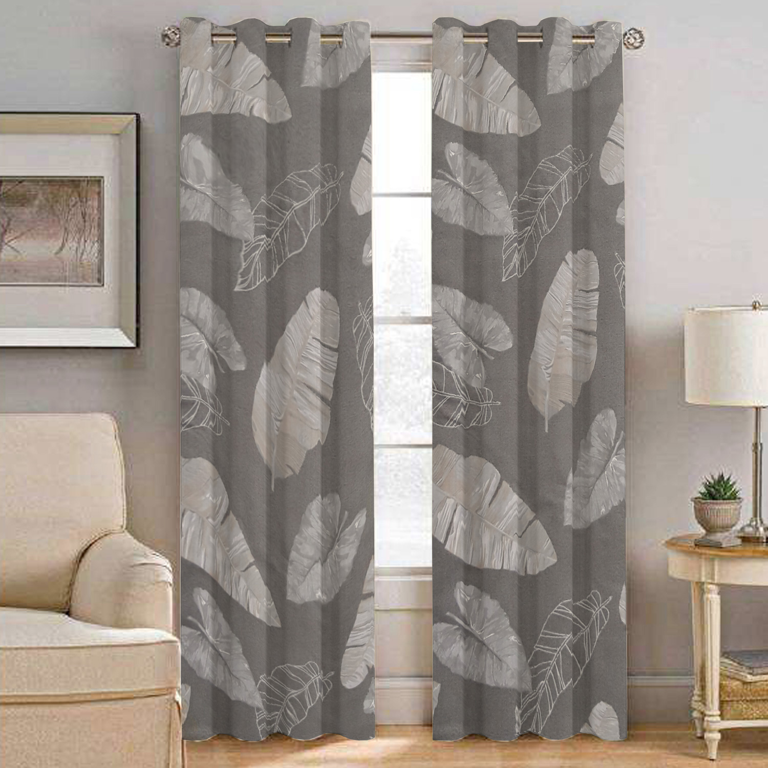 پرده سندس مدل برگ کاغذی کد F518 سایز 190x240 سانتی متر