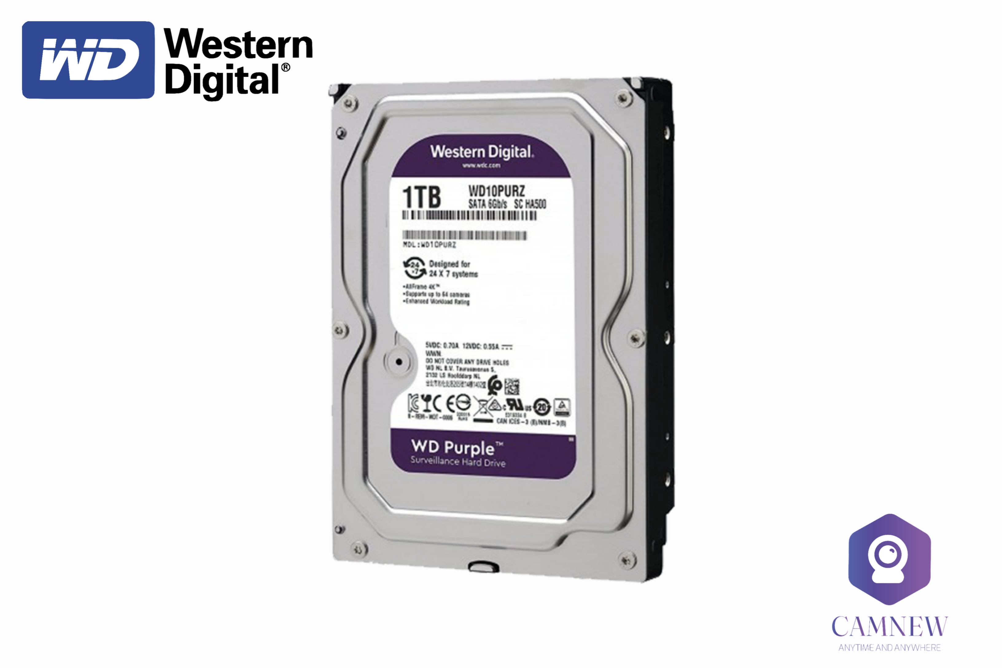 هارد یک ترابایت وسترن بنفش اصلی | فروشگاه کم نیو