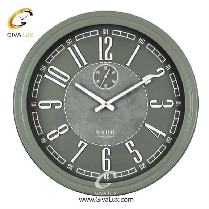 ساعت دیواری اورجینال والتر چوب طوسی| کد رفرنس 6006GR