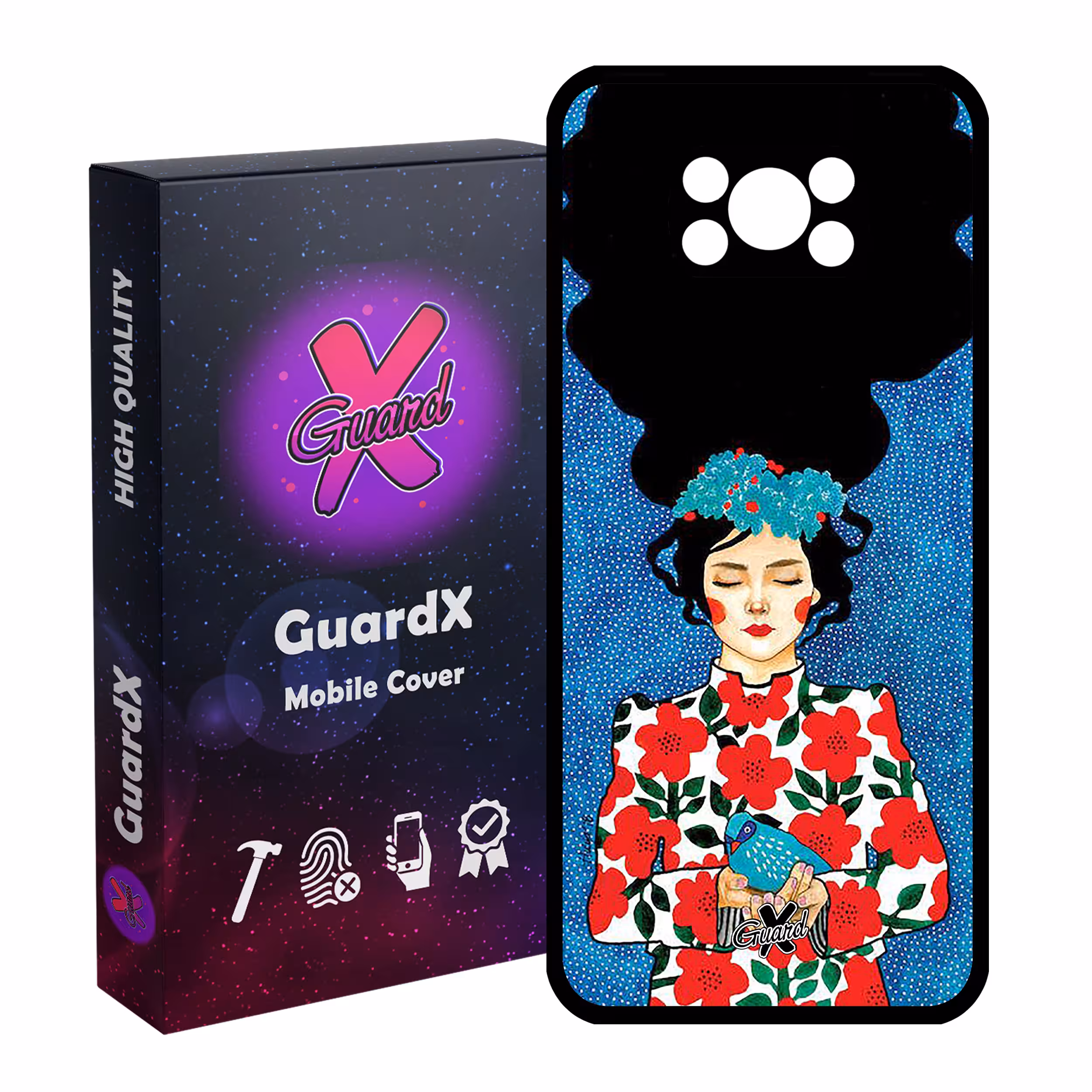 کاور گارد ایکس طرح Girl مدل Glass10137 مناسب برای گوشی موبایل شیائومی Poco X3 Pro
