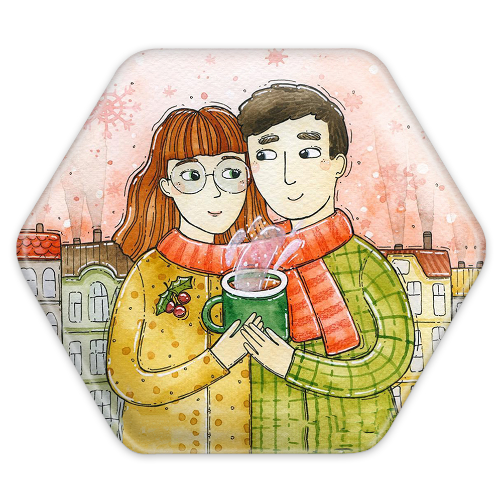 پیکسل خندالو طرح عاشقانه مدل شش ضلعی کد 1855