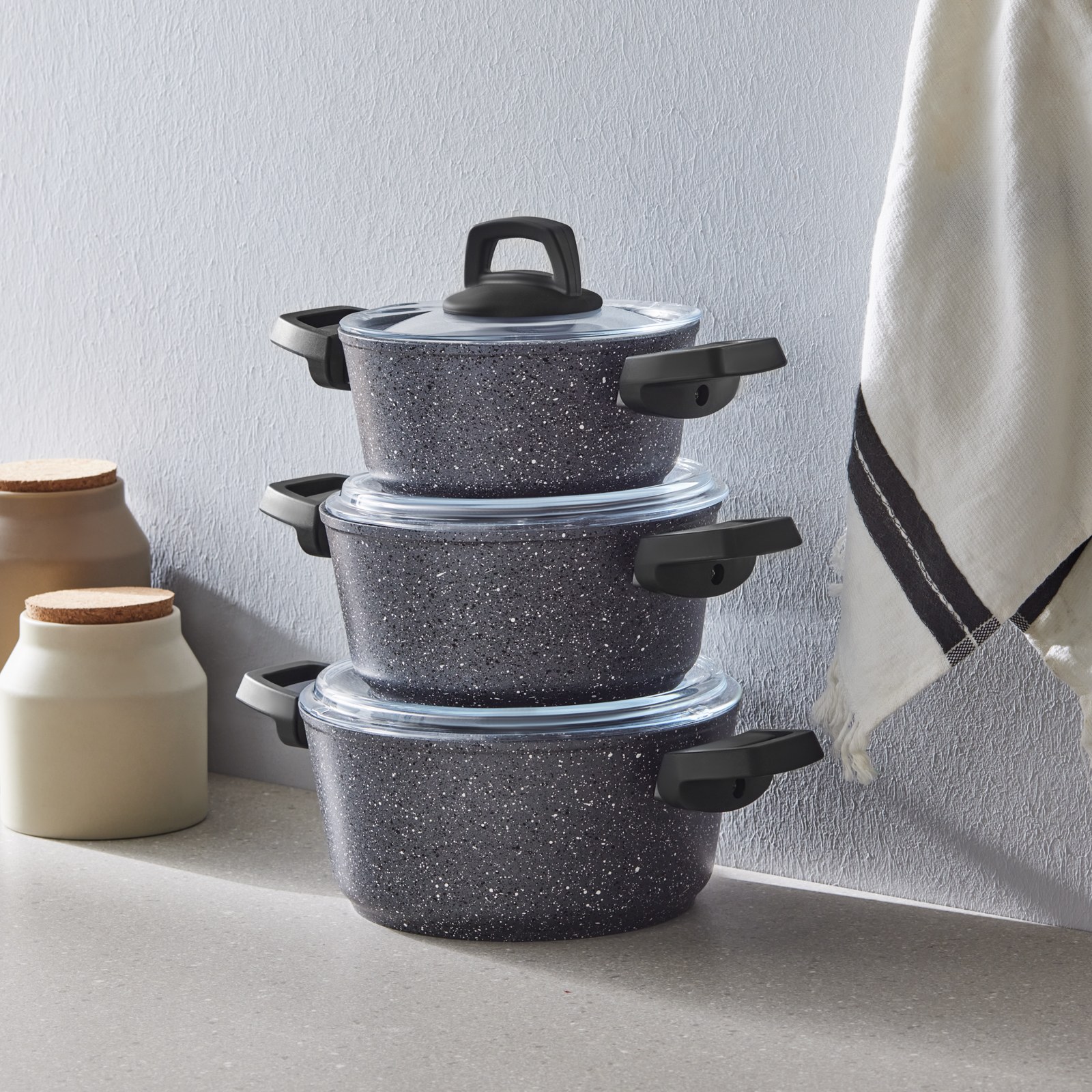 ست قابلمه 6 پارچه کاراجا مدل رژیمی اطلس کد 502000023