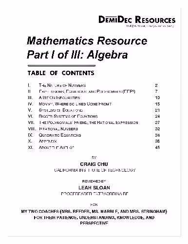 خرید و دانلود نسخه کامل کتاب Math Resource. Algebra