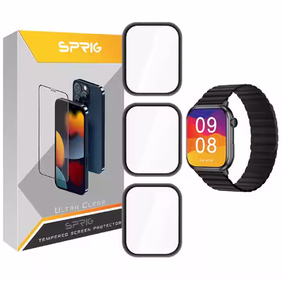 محافظ صفحه نمایش نانو اسپریگ مدل SPG مناسب برای ساعت هوشمند ایمیلب W02 بسته سه عددی
