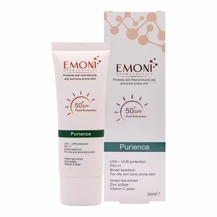 کرم ضد آفتاب بی رنگ امونی مناسب پوست چرب حجم 50mL