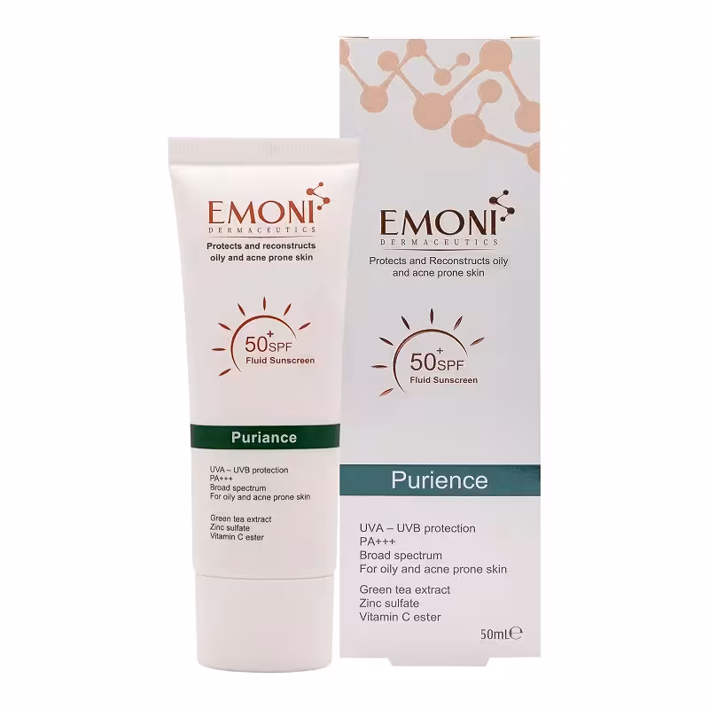 کرم ضد آفتاب بی رنگ امونی مناسب پوست چرب حجم 50mL