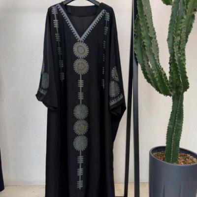 پیراهن روزمره زنانه کرپ میسان مدل عبا نگینی الیزه