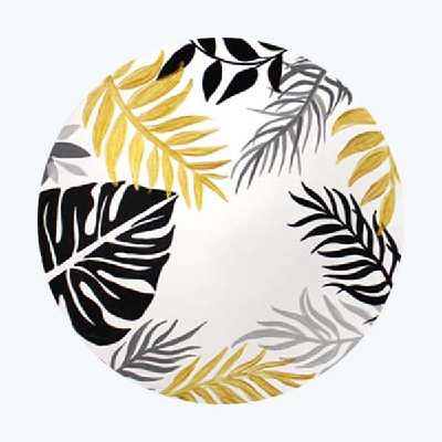 بشقاب دیوارکوب سفالی طرح کوبیسم مجموعه 3 عددی